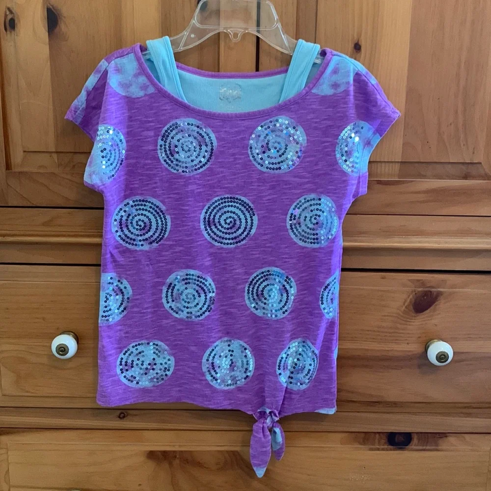 Justice Sequined Top • Girls Size 10